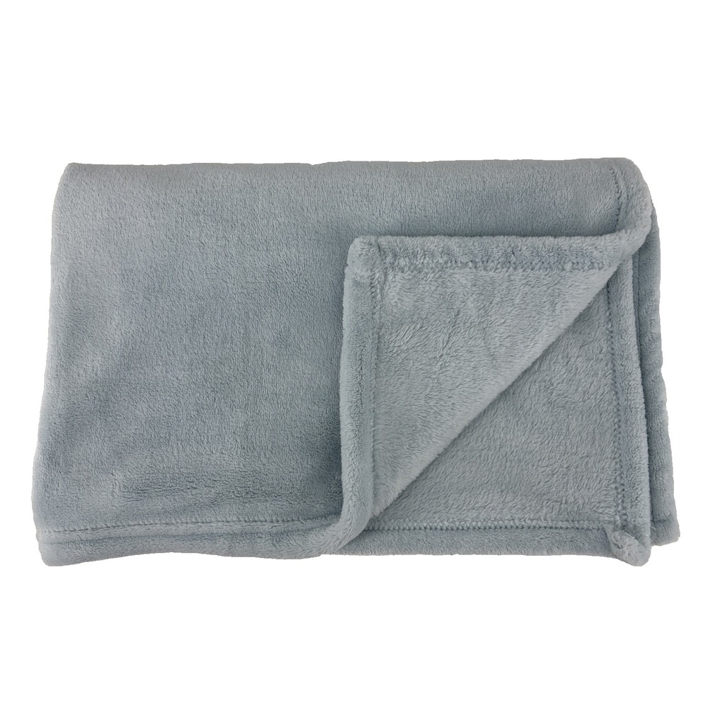 Cloud Island Solid Blue Soft Plush Fleece Baby Blanket 30x40" EXCELLENT